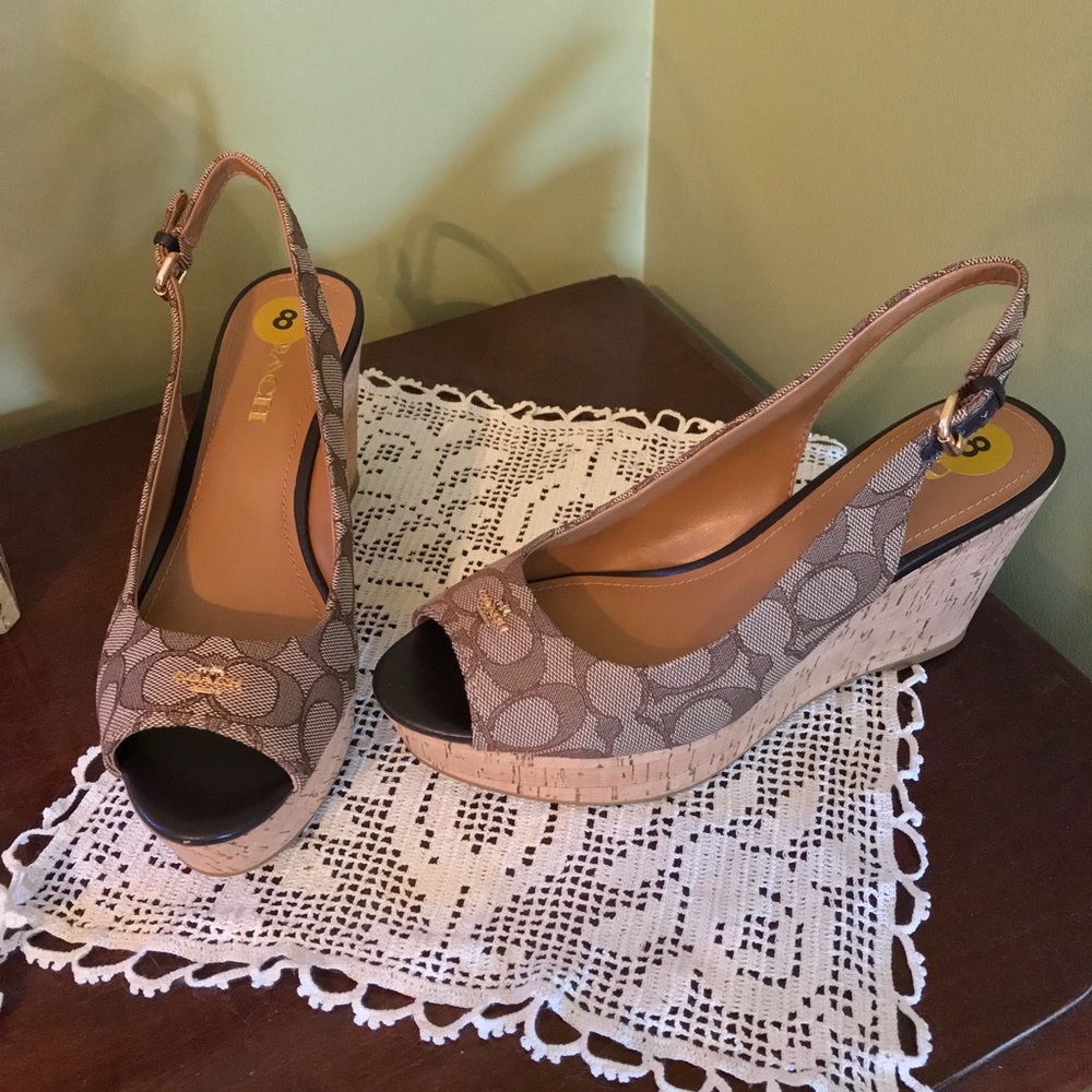 Coach sandals/wedge shoes